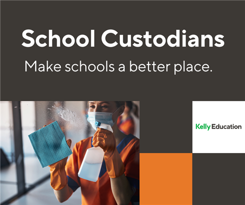 School Custodian Ad for Kelley Education